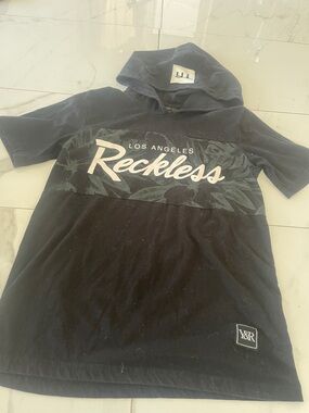 Los Angeles 'Reckless' Black Hooded Kids Tee